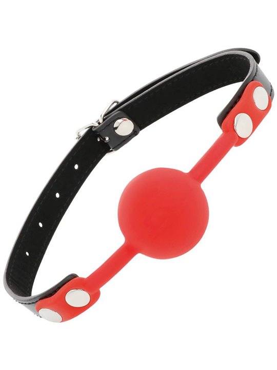 Darkness Red Silicone Ball Gag - Bavaglio in Silicone a Forma di Palla - Rosso