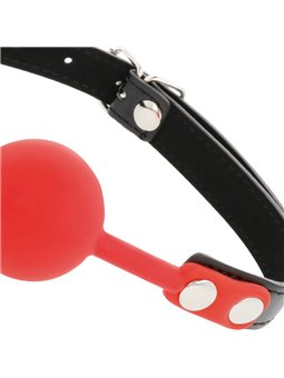 Darkness Red Silicone Ball Gag - Bavaglio in Silicone a Forma di Palla - Rosso