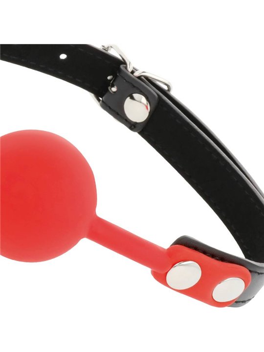 Darkness Red Silicone Ball Gag - Bavaglio in Silicone a Forma di Palla - Rosso