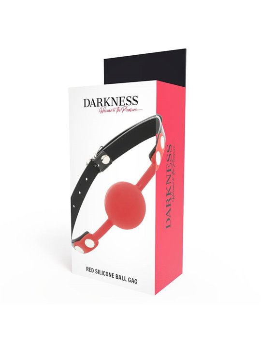 Darkness Red Silicone Ball Gag - Bavaglio in Silicone a Forma di Palla - Rosso