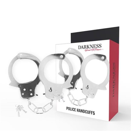 Darkness Police Handcuffs - Manette in Metallo con Chiavi