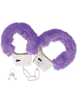 Darkness Purple Furry Handcuffs - Manette in Metallo Foderate con Peluche Viola