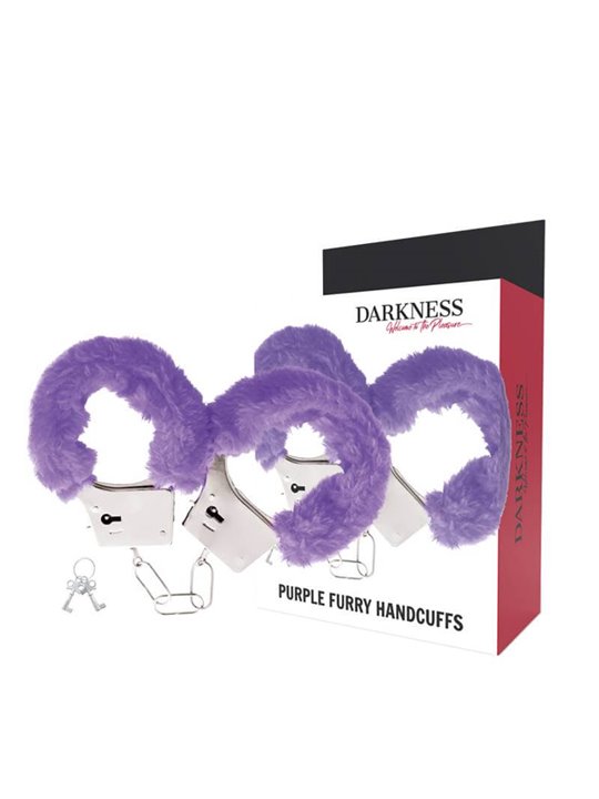 Darkness - Lilac Lined Metal Handcuffs