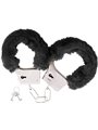 Darkness Black Furry Handcuffs - Manette in Metallo Foderate con Peluche Nero