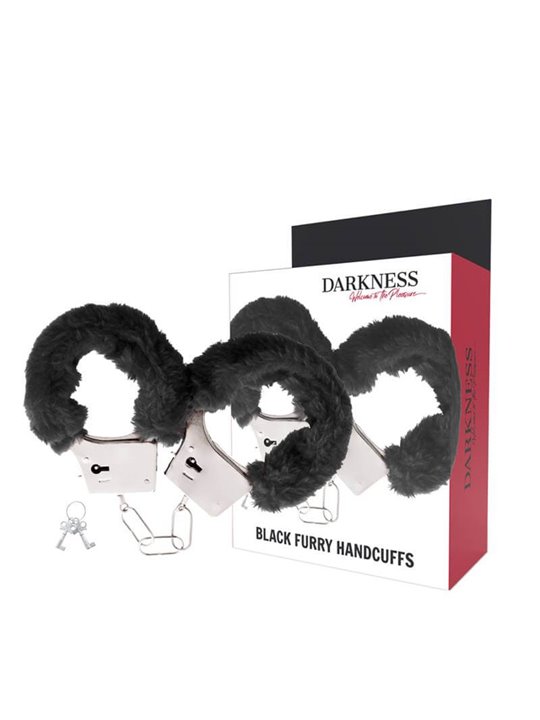Darkness - Black Lined Metal Handcuffs