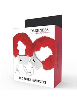 Darkness - Red Lined Metal Handcuffs