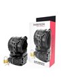 Darkness - Black Adjustable Leather Handcuffs with Padlock