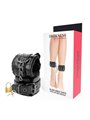 Darkness Black Ankle Cuffs - Cavigliere in Pelle Vegana Nera con Lucchetto
