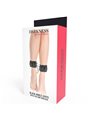 Darkness Black Ankle Cuffs - Cavigliere in Pelle Vegana Nera con Lucchetto