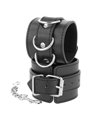 Darkness - Black Adjustable Leather Ankle Handcuffs