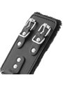 Darkness Wide Black Handcuffs - Polsiere in Pelle Vegana Nera e Fodera Interna