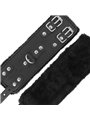 Darkness Wide Black Handcuffs - Polsiere in Pelle Vegana Nera e Fodera Interna