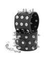Darkness Handcuffs With Spikes - Polsiere in Pelle Vegana e Borchie a Punta