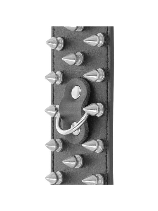 Darkness Handcuffs With Spikes - Polsiere in Pelle Vegana e Borchie a Punta