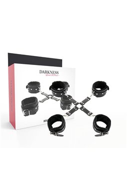 Darkness - Leather Handcuffs for Foot and Hands Black