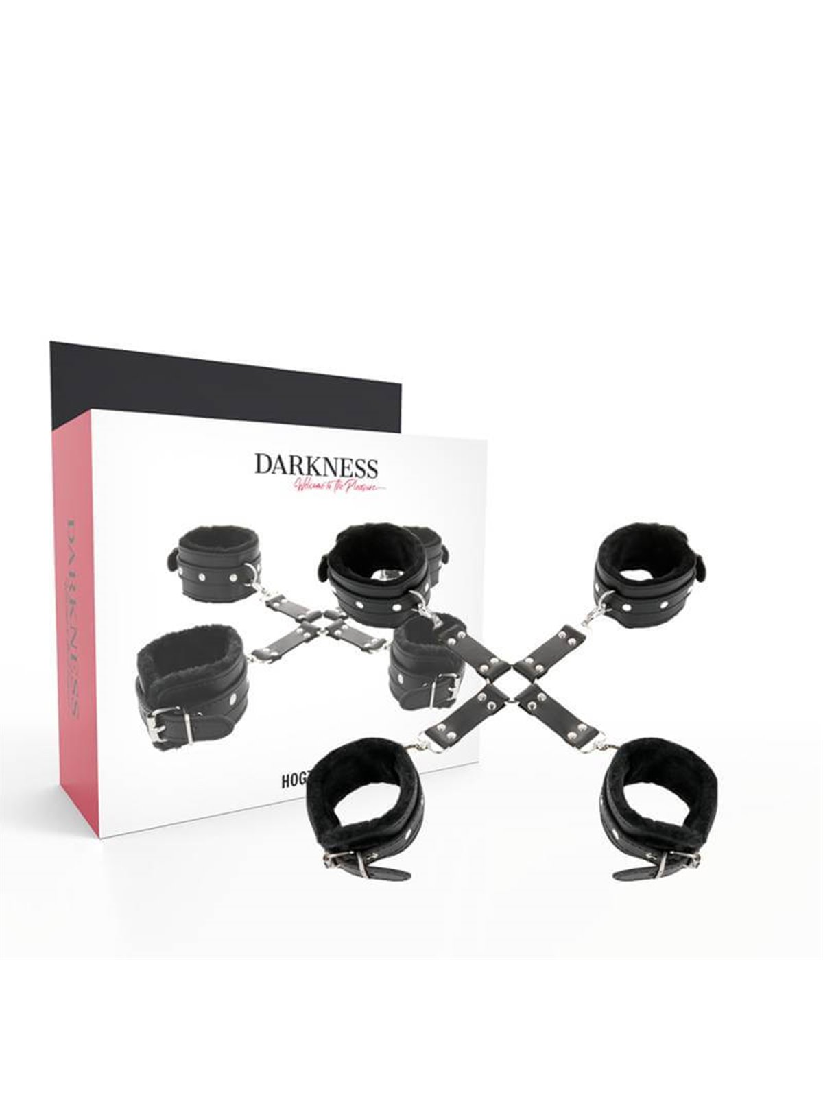 Darkness Hogtie Set - Costrittivo a X con Polsiere e Cavigliere in Pelle Vegana