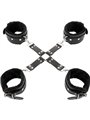 Darkness Hogtie Set - Costrittivo a X con Polsiere e Cavigliere in Pelle Vegana