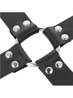 Darkness Hogtie Set - Costrittivo a X con Polsiere e Cavigliere in Pelle Vegana