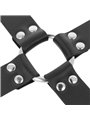Darkness Hogtie Set - Costrittivo a X con Polsiere e Cavigliere in Pelle Vegana