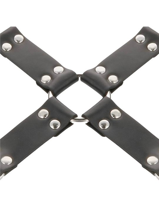 Darkness Hogtie Set - Costrittivo a X con Polsiere e Cavigliere in Pelle Vegana