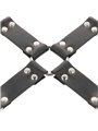 Darkness Hogtie Set - Costrittivo a X con Polsiere e Cavigliere in Pelle Vegana