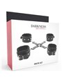 Darkness Hogtie Set - Costrittivo a X con Polsiere e Cavigliere in Pelle Vegana
