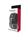 Darkness - Black Textured Leather Handcuffs