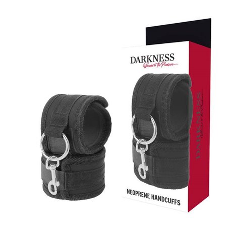 Darkness Neoprene Handcuffs - Polsiere in Neoprene Nero con Interno Rivestito