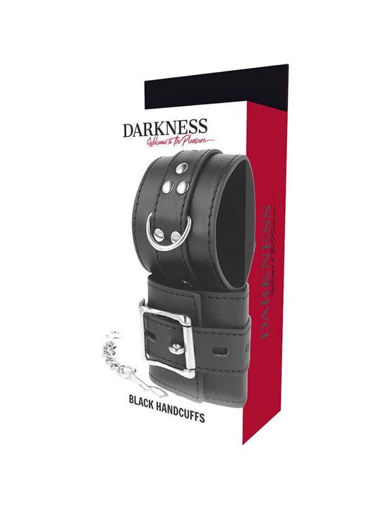 Darkness- Black Leather Handcuffs