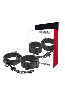 Darkness - Wide Thin Textured Handcuffs