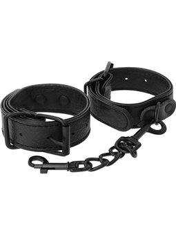 Darkness - Wide Thin Textured Handcuffs