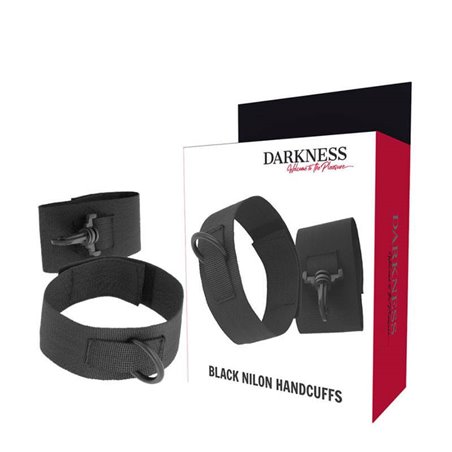 Darkness Black Nilon Handcuffs - Polsiere in Nylon Nero per Principianti