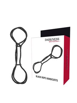 Darkness Black Rope Handcuffs - Polsiere in Corda di Cotone Nera