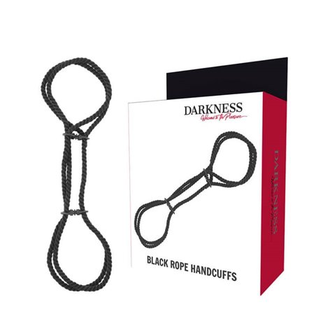 Darkness Black Rope Handcuffs - Polsiere in Corda di Cotone Nera