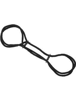 Darkness Black Rope Handcuffs - Polsiere in Corda di Cotone Nera