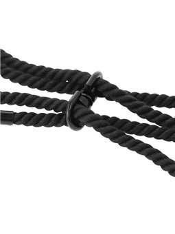 Darkness Black Rope Handcuffs - Polsiere in Corda di Cotone Nera