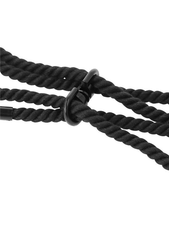 Darkness Black Rope Handcuffs - Polsiere in Corda di Cotone Nera