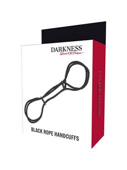Darkness Black Rope Handcuffs - Polsiere in Corda di Cotone Nera