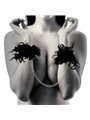 Coquette Chic Desire - Polsiere in Metallo con Piume Nere
