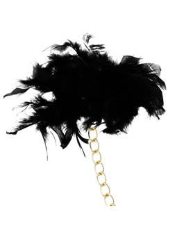 Coquette Chic Desire - Polsiere in Metallo con Piume Nere
