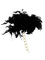 Coquette Chic Desire - Polsiere in Metallo con Piume Nere