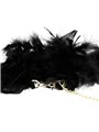 Coquette Chic Desire - Polsiere in Metallo con Piume Nere