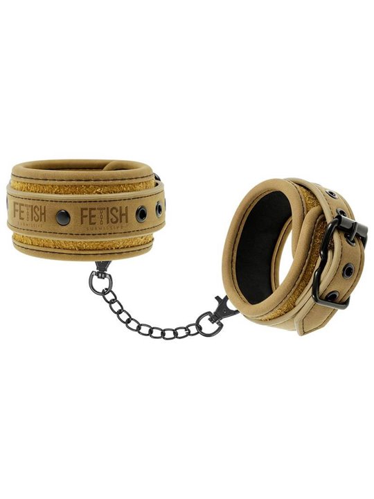 Fetish Submissive Origen - Vegan Leather Ankle Cuffs with Neoprene Lining