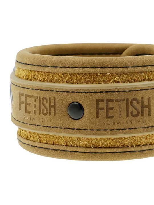 Fetish Submissive Origen - Vegan Leather Ankle Cuffs with Neoprene Lining