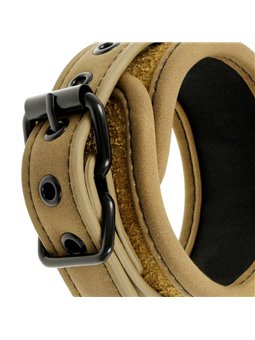 Fetish Submissive Origen - Vegan Leather Ankle Cuffs with Neoprene Lining
