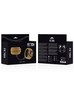 Fetish Submissive Origen - Vegan Leather Ankle Cuffs with Neoprene Lining