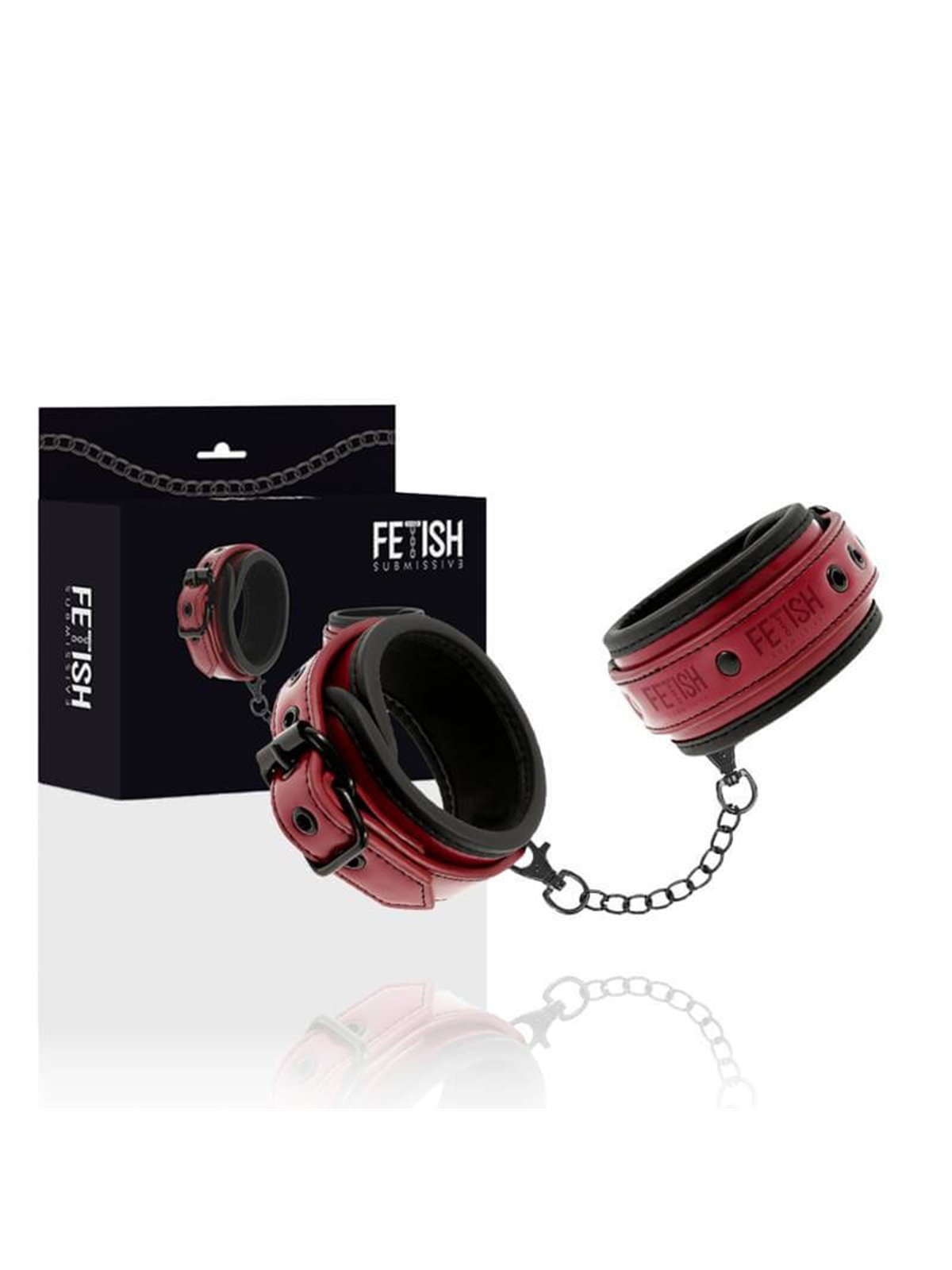 Fetish Submissive Dark Room - Vegan Leather Handcuffs With Neoprene Lining