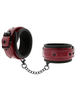 Fetish Submissive Dark Room - Vegan Leather Handcuffs With Neoprene Lining