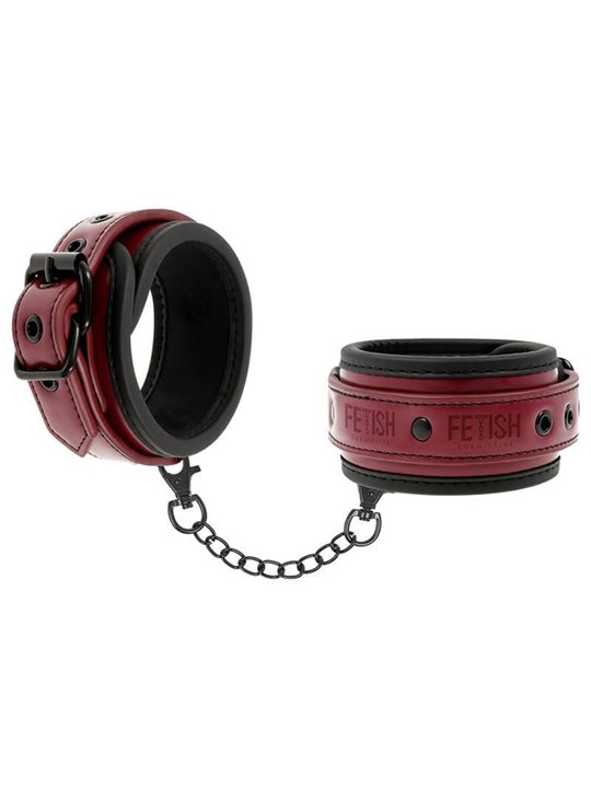 Fetish Submissive Dark Room - Vegan Leather Handcuffs With Neoprene Lining