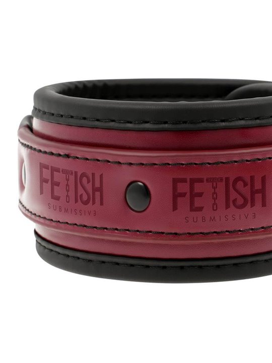 Fetish Submissive Dark Room - Vegan Leather Handcuffs With Neoprene Lining